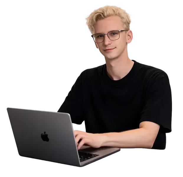Ivan Kovalenko at a laptop